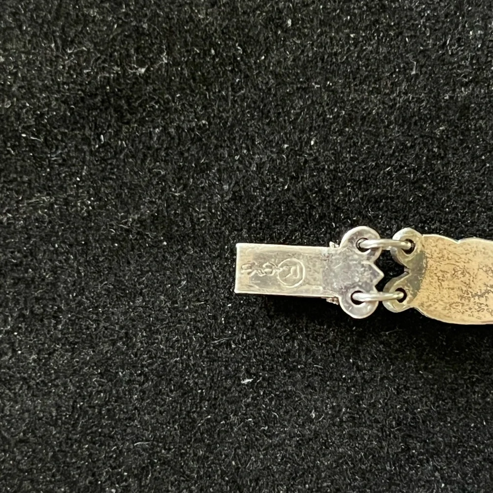 Vintage Siam dancer sterling silver cobalt blue bracelet. - Picture 3 of 4